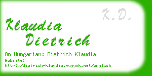klaudia dietrich business card